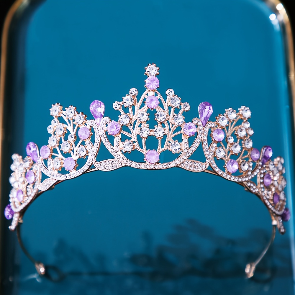 1pc Elegante Strass Principessa Corona Principessa Regina - Temu Italy