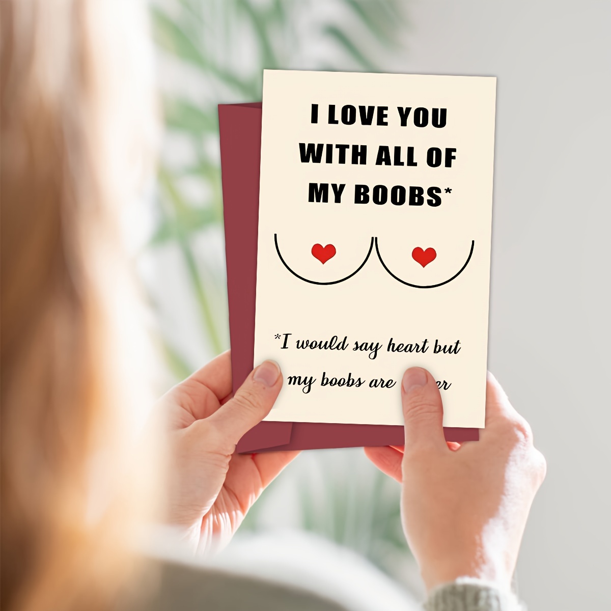 I love you with all off my boobs I would sey heart but my boobs