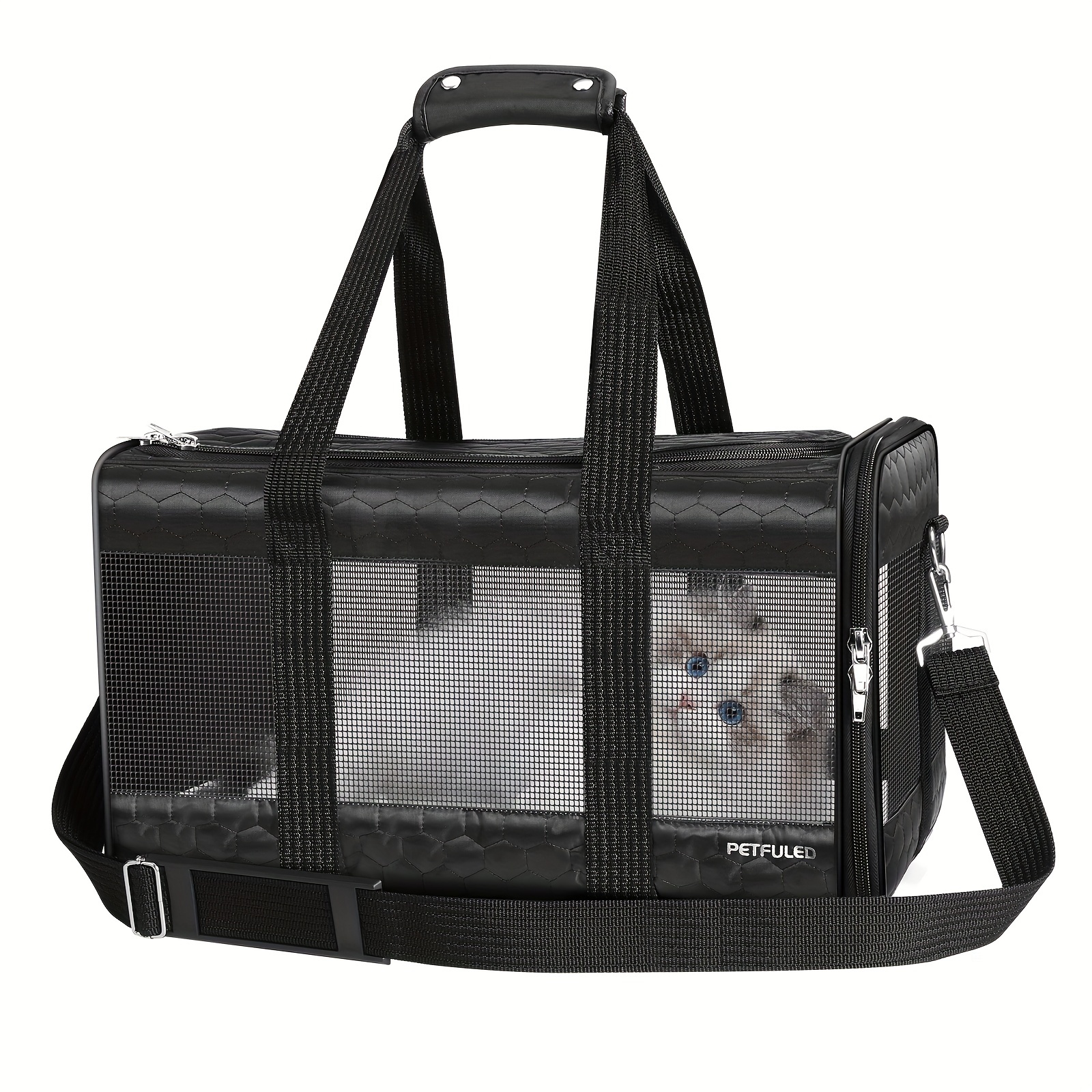 ScratchMe Pet Travel Carrier Soft Sided Portable Bag for Cats, Small Dogs, or