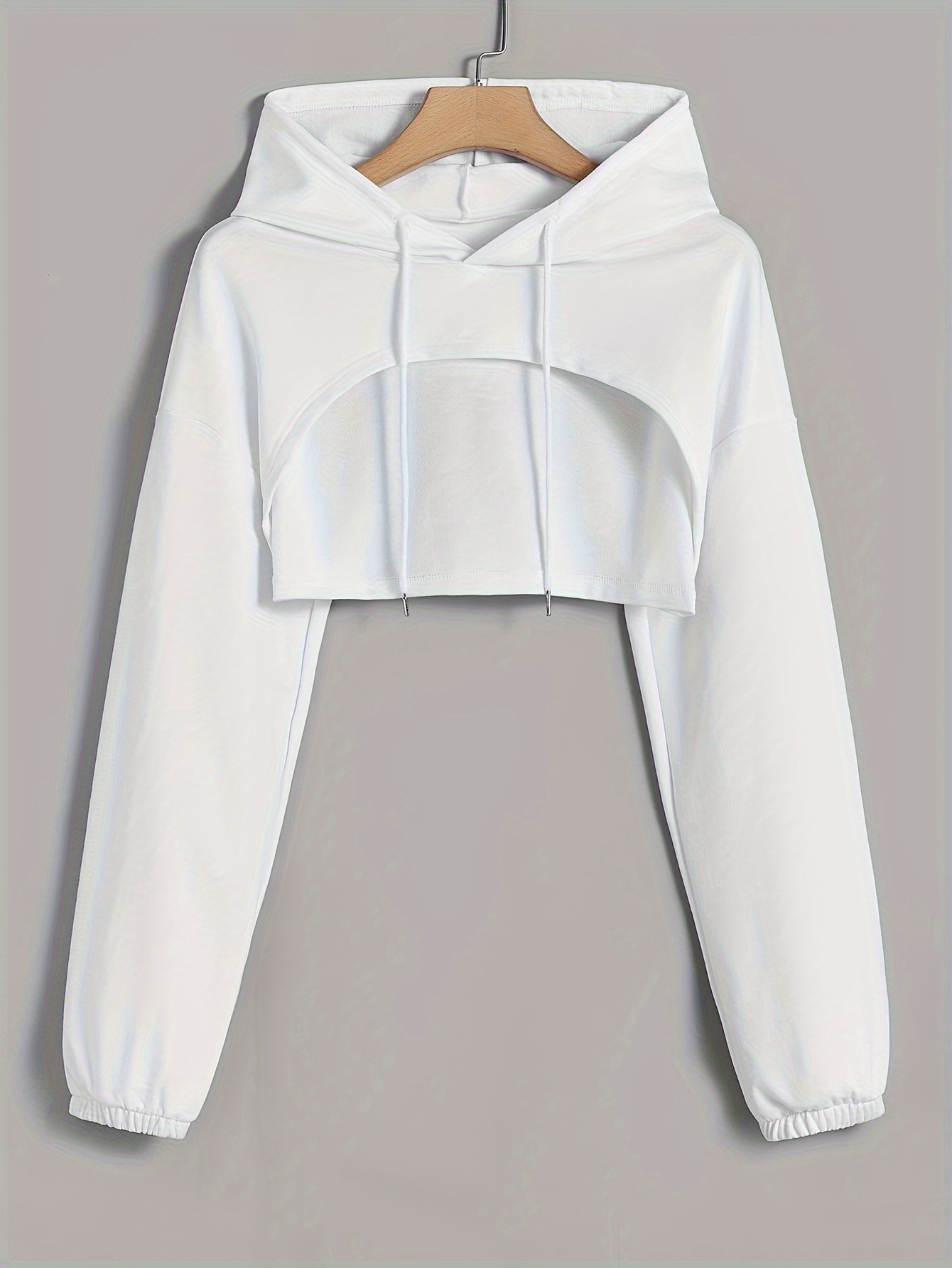 Star Pattern Drawstring Hoodie, Y2K Long Sleeve Hooded Sweatshirt, Women's  Clothing