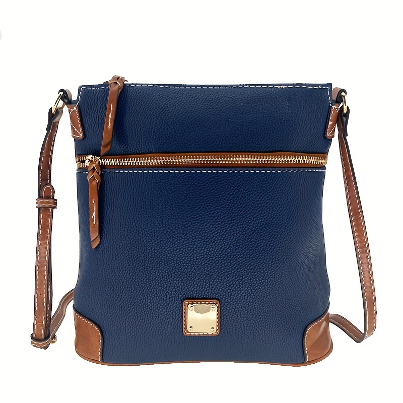 Retro Style Crossbody Bag, Vegan Leather Square Purse, Fashion Shoulder Bag  For Women