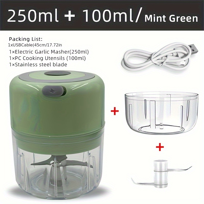 1pc 100ml Multifunctional Electric Garlic Chopper, Onion Vegetable