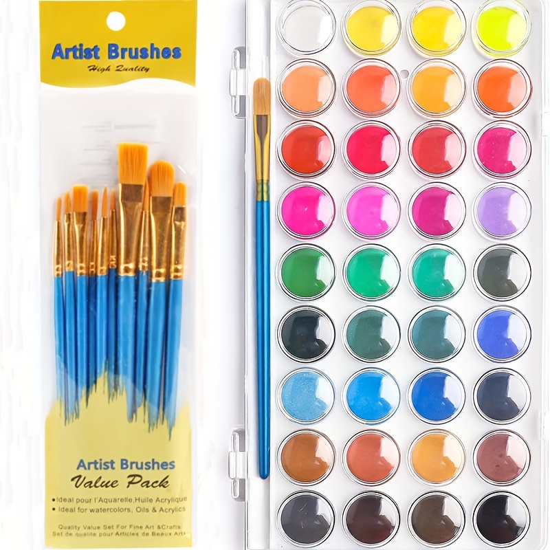 1 2 5 10 Acrylic Paint Sets For Kids Acrylic Pigment Set With 2 Brushes And  12 Colors Paint Pots Washable Watercolor Paint Sets For Diy Graffiti Paint, Today's Best Daily Deals