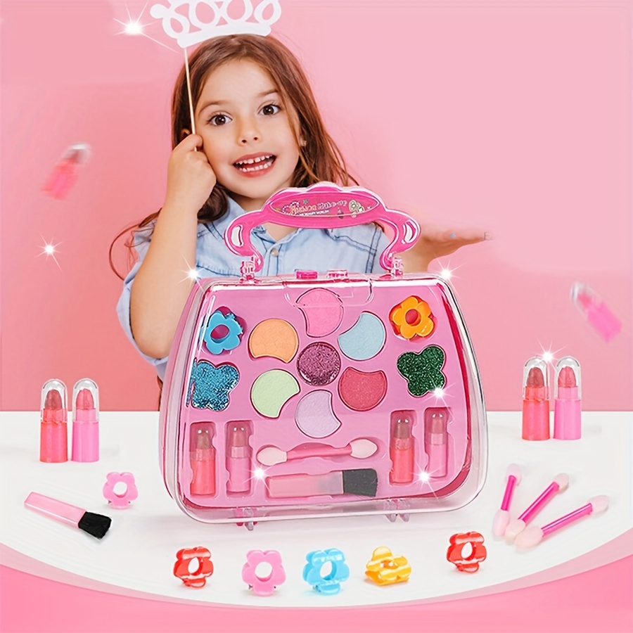 Kids Makeup Kit for Girls, Washable Makeup Set Toy, 23PCS Real Makeup Set,  Safe & Non-Toxic Little Girls Makeup Kit Pretend Makeup for Kids Girls