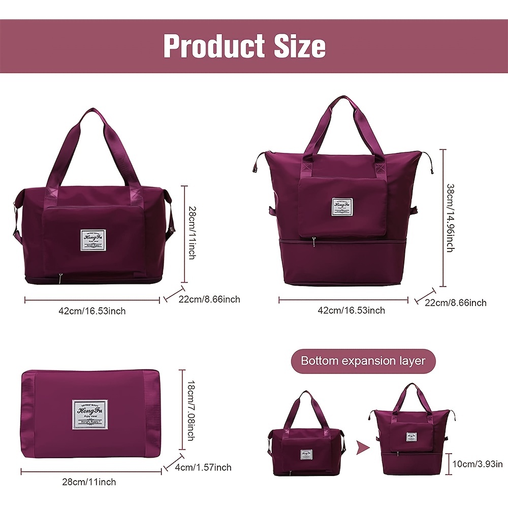 Folding Travel Bags Waterproof Tote Travel Luggage Bags for Women 2023  Large Capacity Multifunctional Travel Duffle Bags Handbag