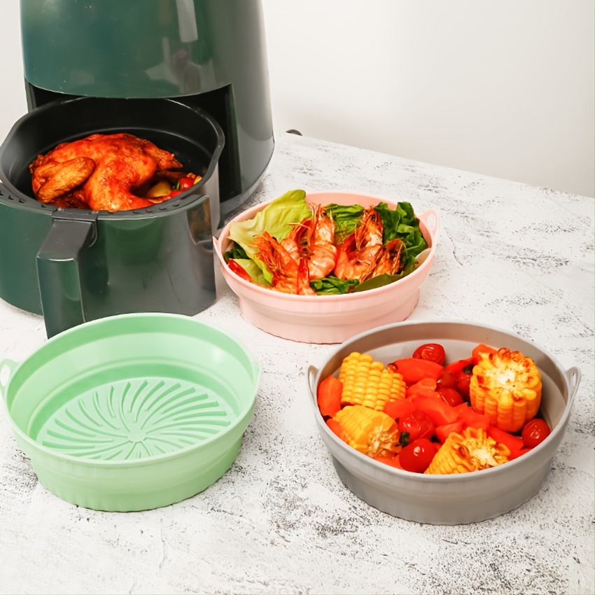 Silicone Air Fryer Liner, Air Fryer Silicone Baking Pan Foldable High  Temperature Resistant Baking Silicone Baking Pan Round Microwave Oven Tray,  Oven Accessories Air Fryer Accessories Kitchen Stuff Kitchen Accessories -  Temu