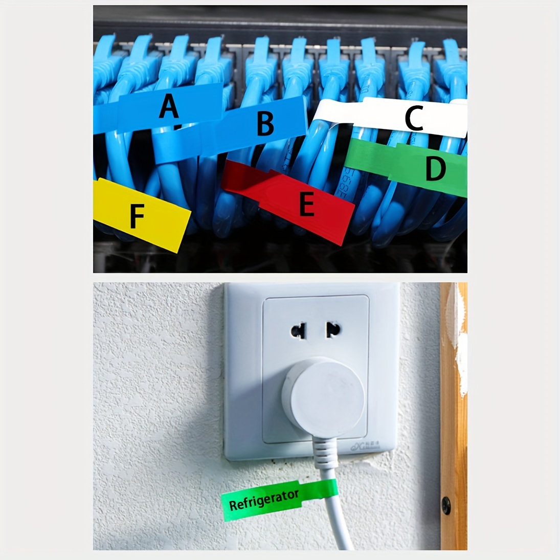 30pcs Etiquetas Cable En Forma P Impermeables Colores - Temu Chile