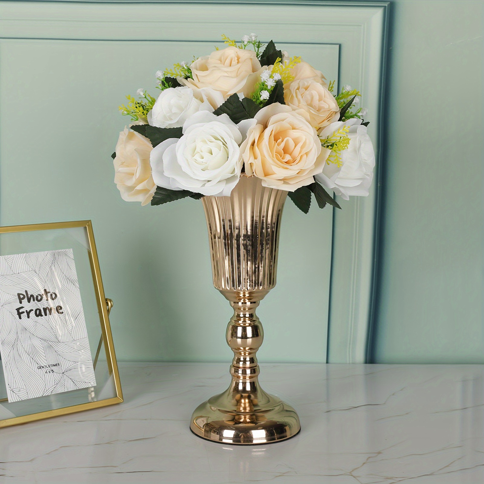Golden Geometric Centerpieces For Table Metal Flower Stand - Temu