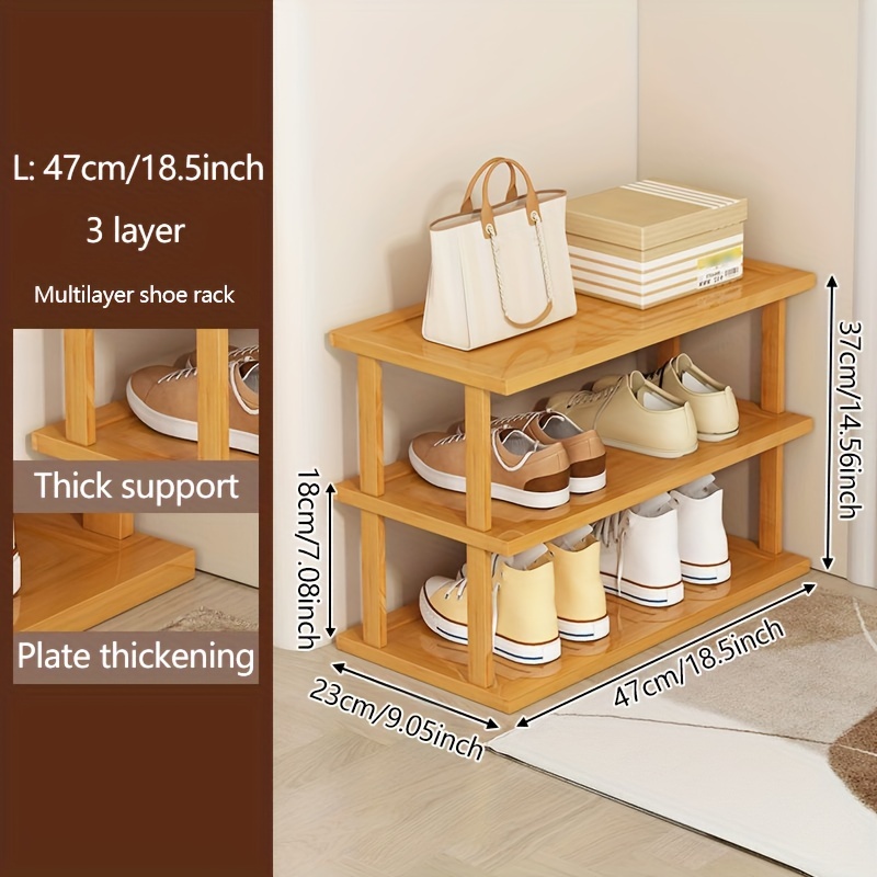 Simple Doorway Shoe Rack With Multi tier Small Narrow Wooden - Temu