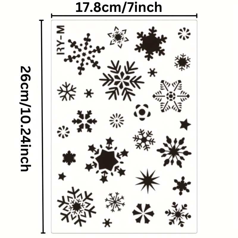 Snowflake Stencil - Reusable Stencil Great for Holiday Projects