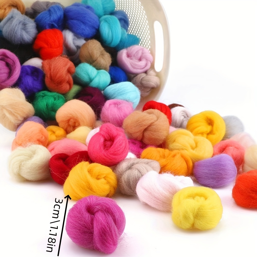 Needle Felting Wool 8 Colors Wool Roving Wool Roving For - Temu