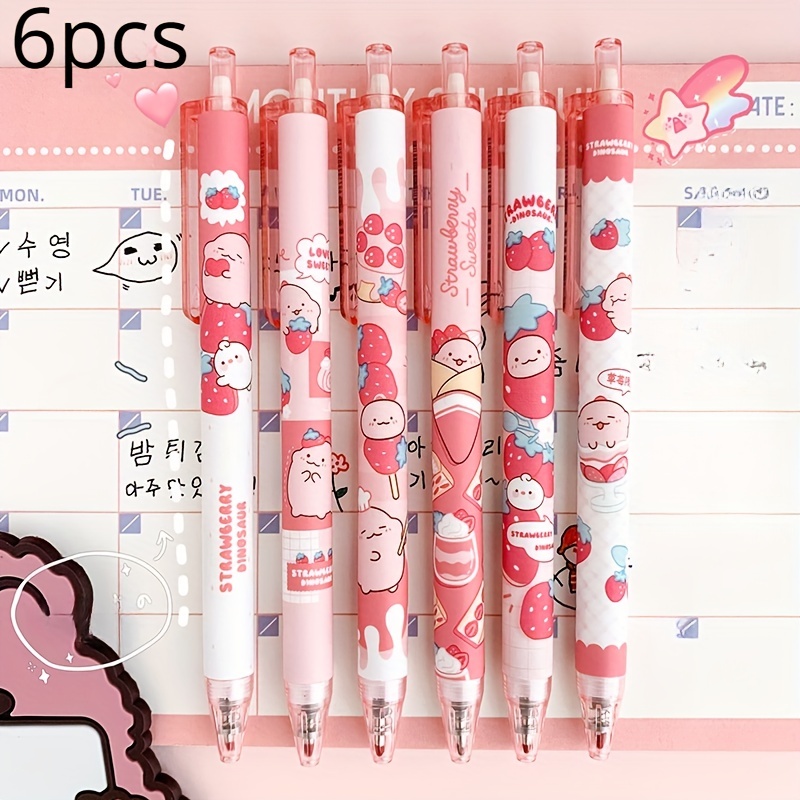 10Pcs / Pack 0.38mm Korean Cute Gel Pens Hot Sale School Stationery Office  Lovely Floral Sign Random