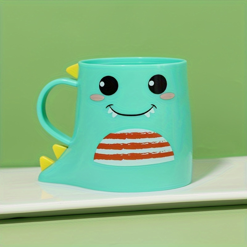 Teal Green Ceramic Dinosaur Cartoon Drinking Mug with Handle