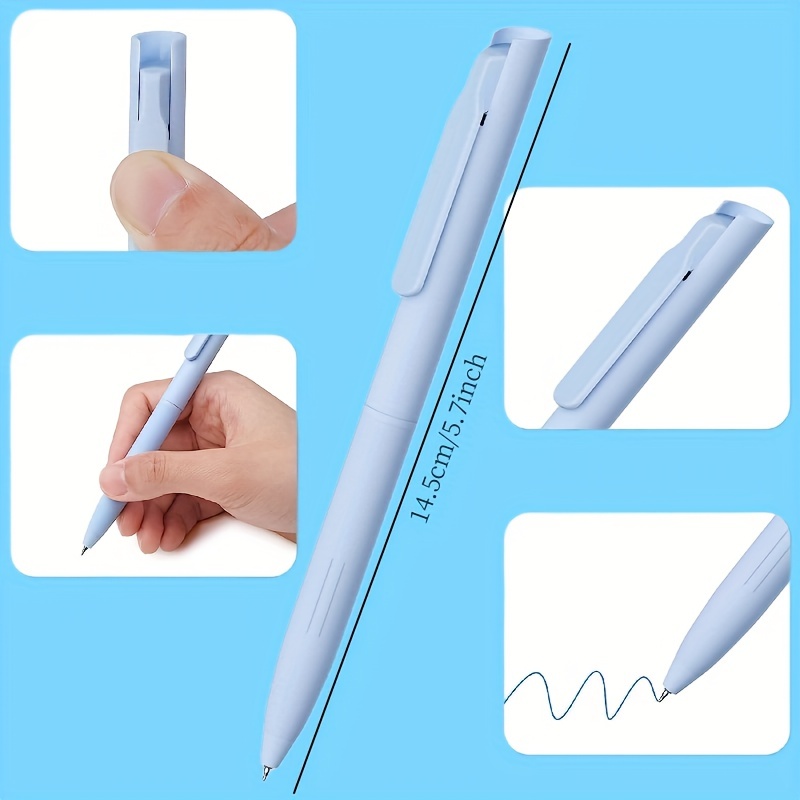 Cheap Colored Gel Pens Set 0.5 mm Journaling Scrapbook Kawaii Ballpoint Pens  Stationery Retractable Pen Office Accessories