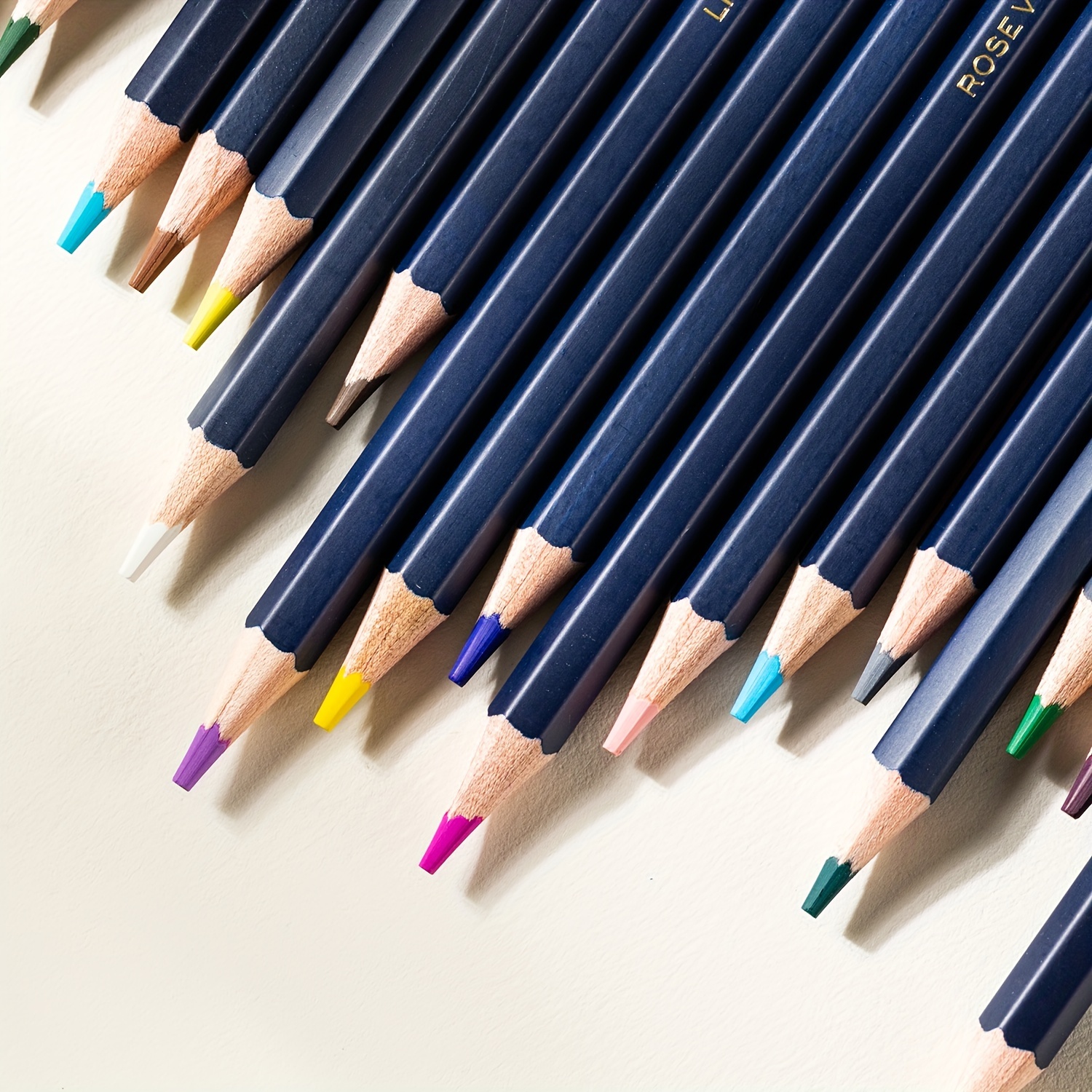 24 Colors Water-Soluble Lead HB Brush Set, Professional Watercolor Pencils  Set