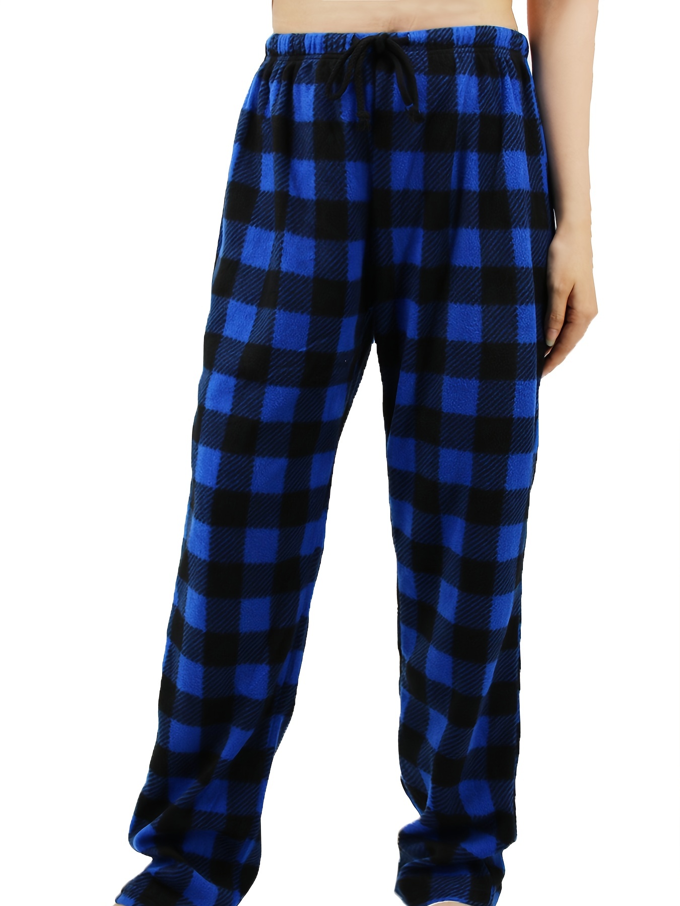 Soft Knit Pajama Shorts - Small blue plaid