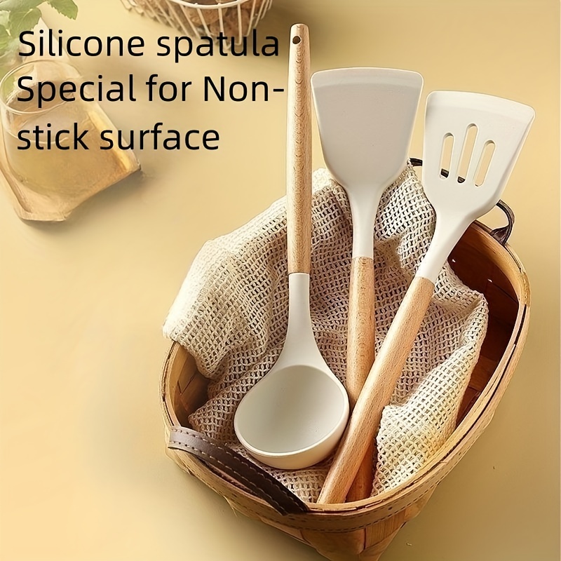 Silicone Cooking Utensils Set Non-Stick Spatula Shovel soup spoon