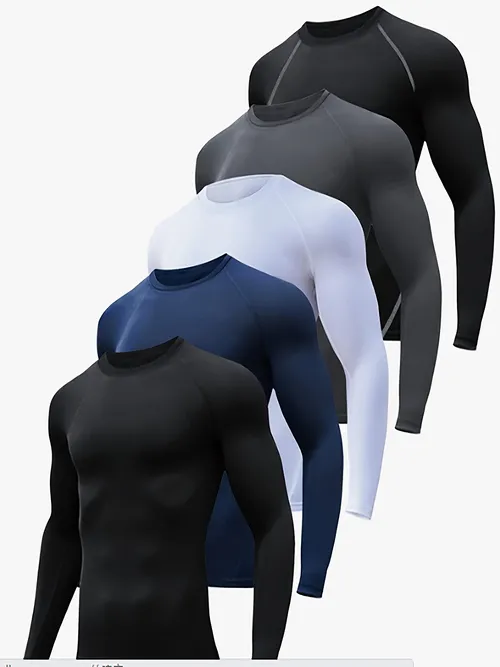 Long Sleeve Sport Compression Shirts - Temu