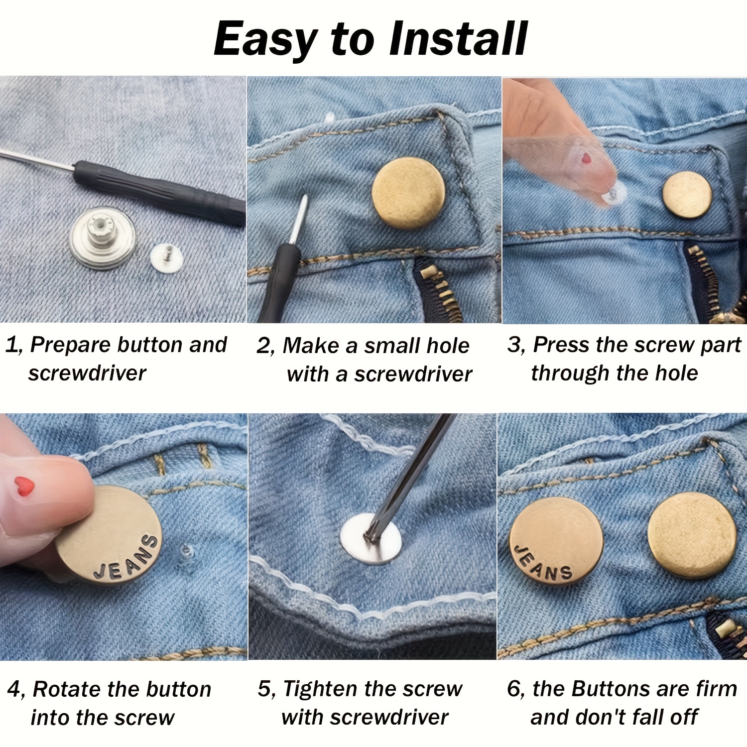 Button Jeans Botones Compre Metal Denim Jean Botón Y Remaches De