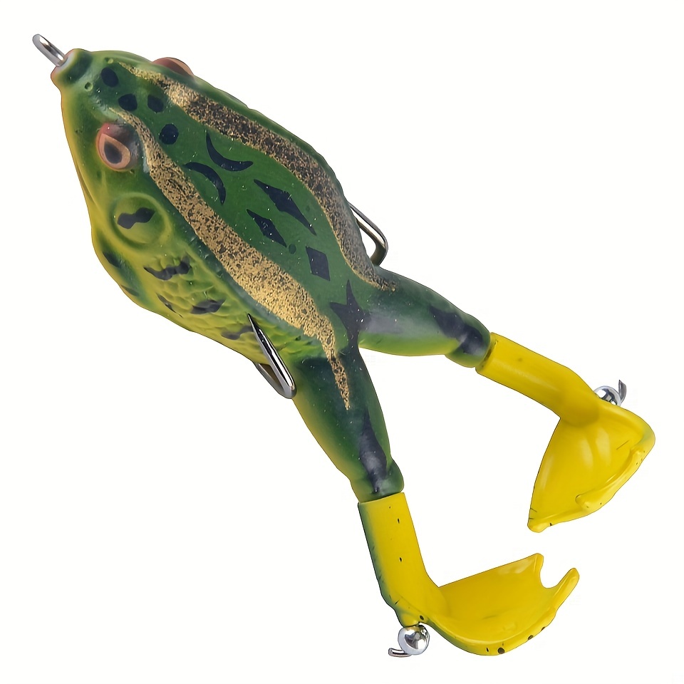 5pcs Frog Lure Topwater Fishing Propellers Frogs Soft Bait Fishing