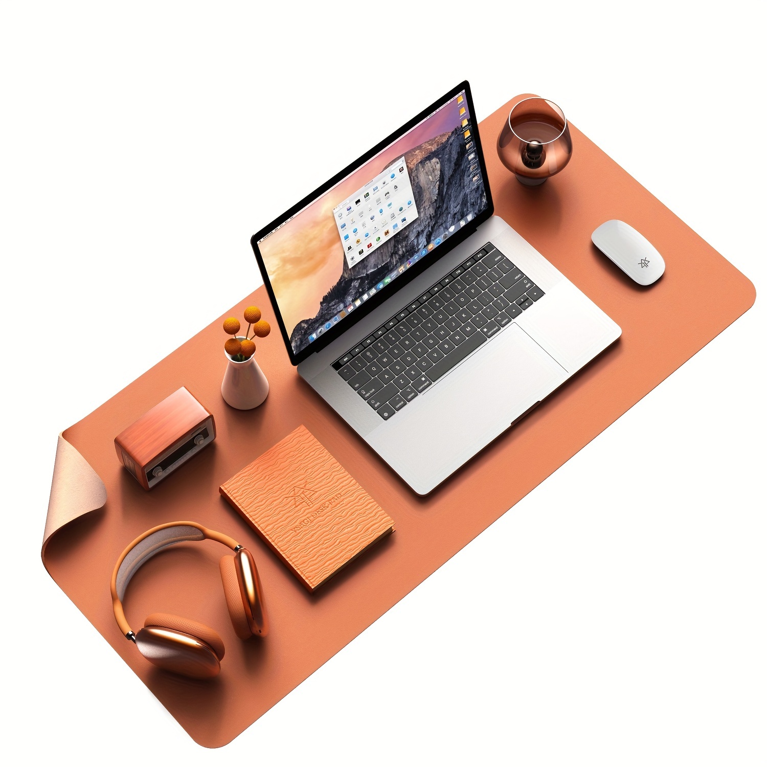 Leather Desk Pad Protector,Mouse Pad,Office Desk Mat, Non-Slip PU Leather  Desk Blotter,Laptop Desk Pad,Waterproof Desk Writing Pad for Office and  Home