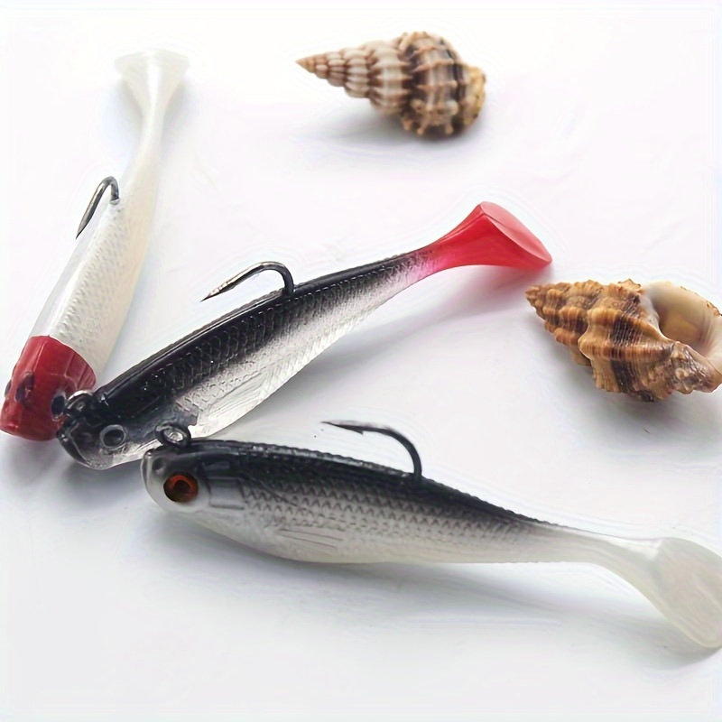 T tail Soft Lure Pvc Material Bionic Leaded Fish Fishing - Temu