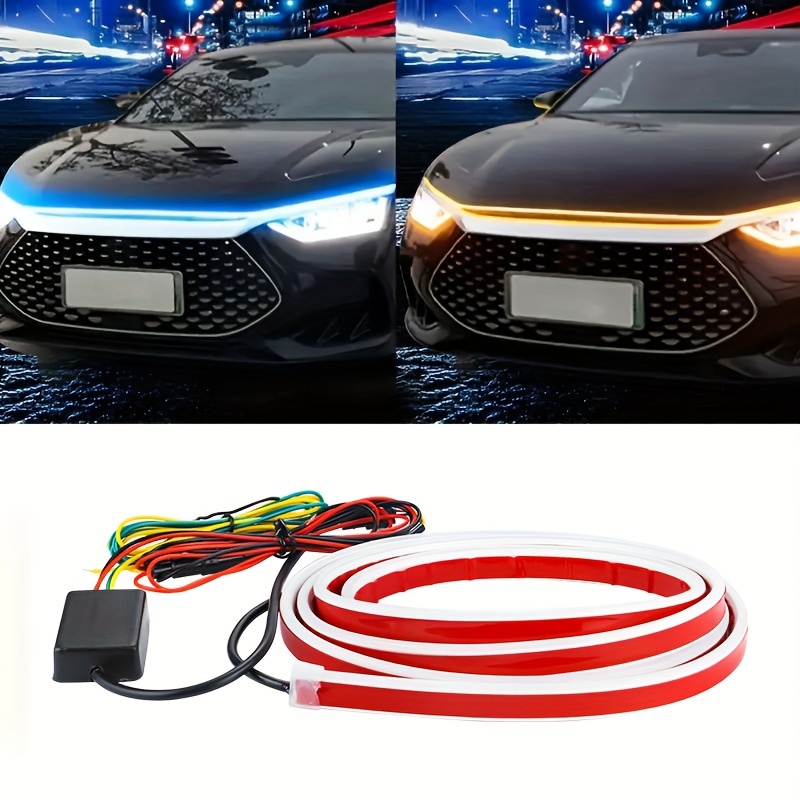 Auto RGB Led Scheinwerfer Streifen DRL Lichter Motorhaube Dekorative  Lichtleiste