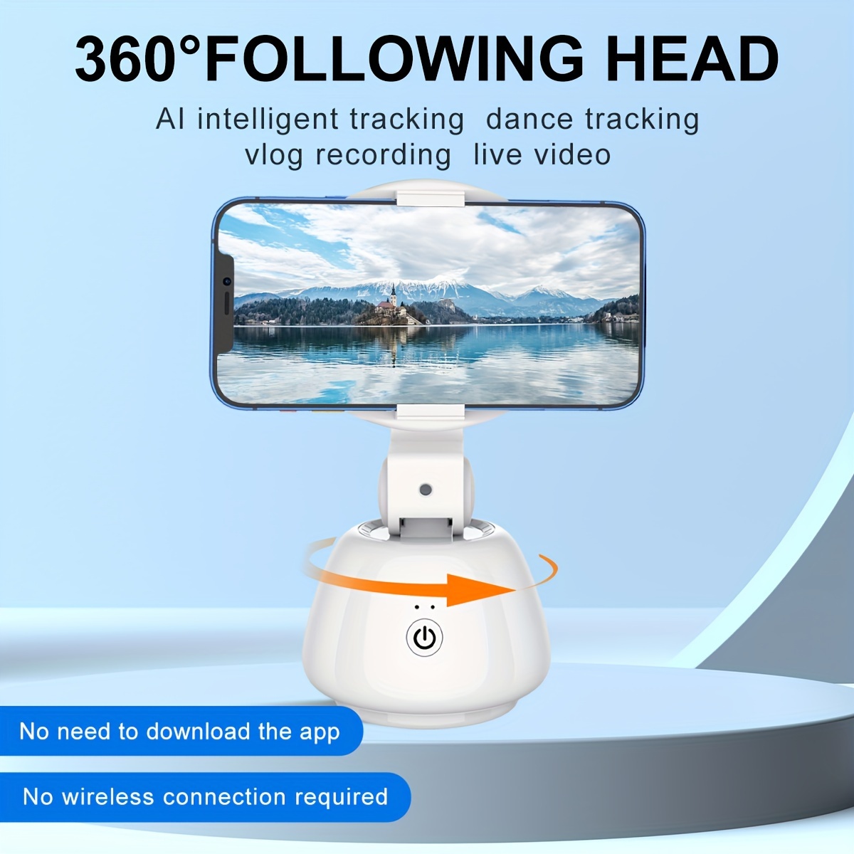 Auto-Face-Tracking-Telefonhalter, 360-Grad-Rotations