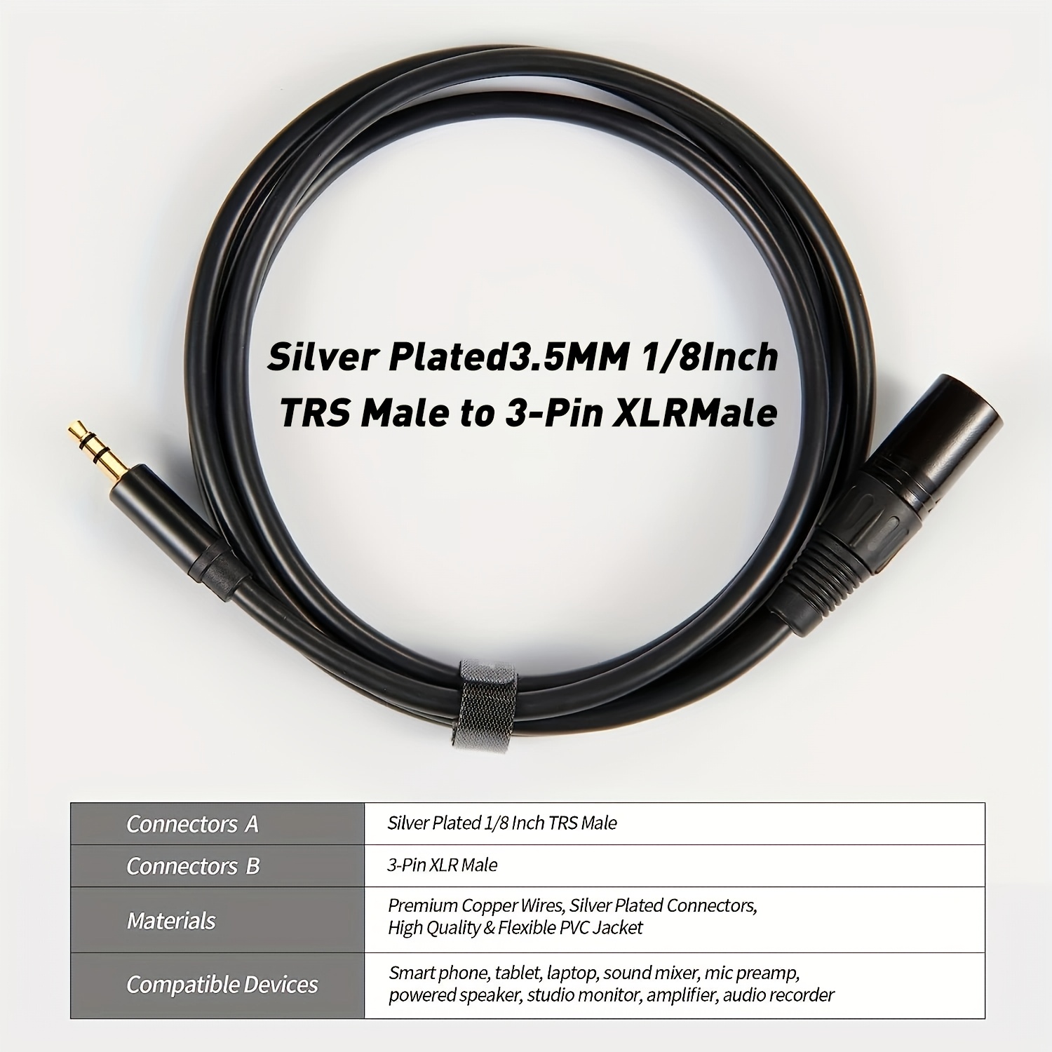 XLR Cable XLR Cable Male to Female 3Pin Aux Audio Cord Foil+Braided  Shielded for Microphone Mixer Am…See more XLR Cable XLR Cable Male to  Female 3Pin