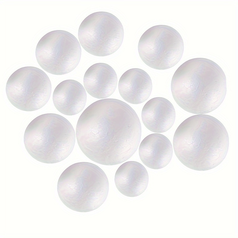 Lot de 5 boules polystyrène blanches, diamètre 7 cm, à décorer