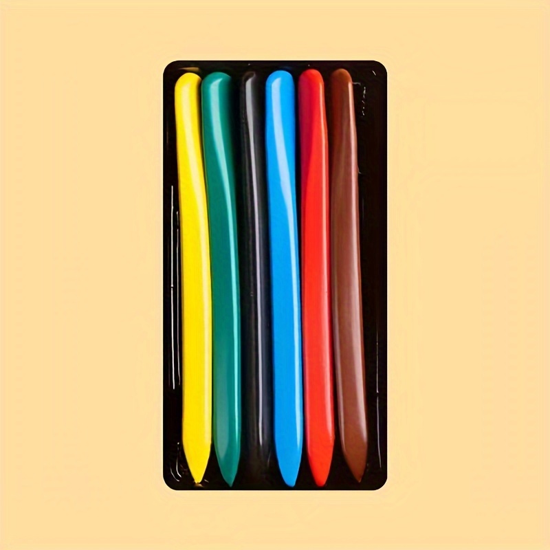 Tradineur - Caja de 24 ceras de colores para niños, material escolar,  colores vivos surtidos, ideal para colorear, dibujar