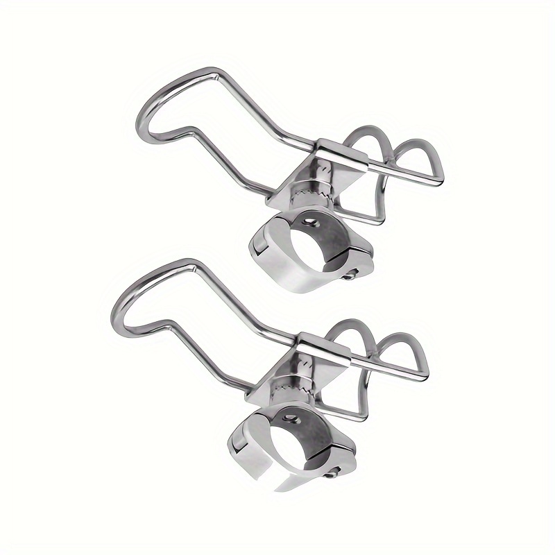 2pcs Fishing Rods Clamps, Stainless Steel Fishing Pole Holders, 25mm/32mm,  Fishing Accessories
