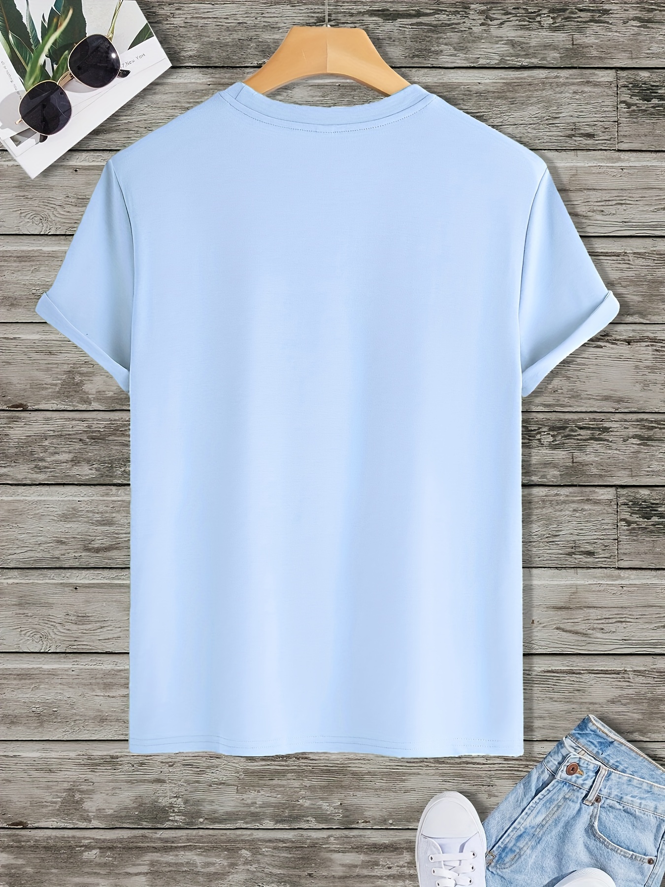Men'S Print T-Shirt, Short-Sleeved Casual Round-Neck T-Shirt for Summer