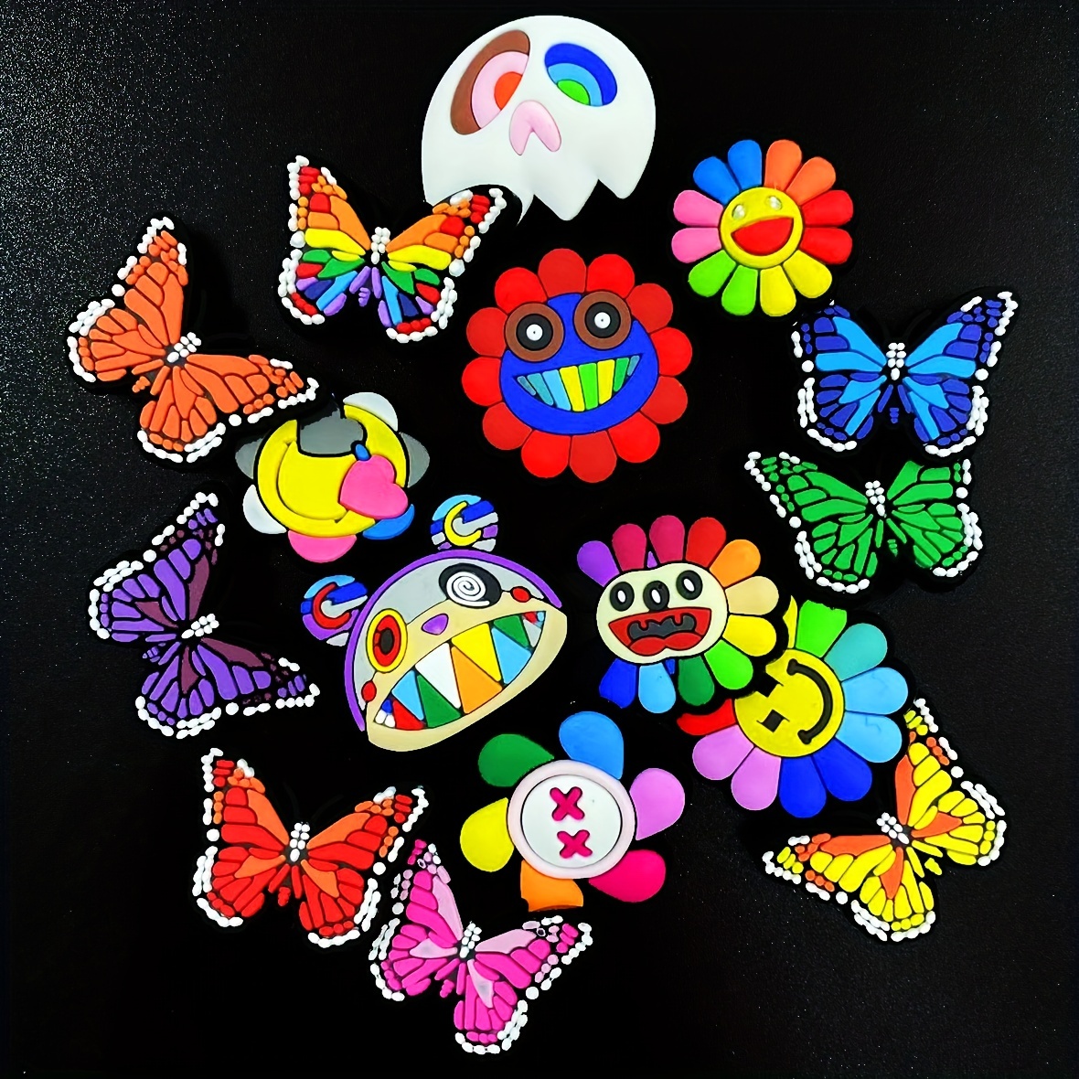 Cute Fashion Butterfly Flower Charms For Bag Accessories, Eva Bag