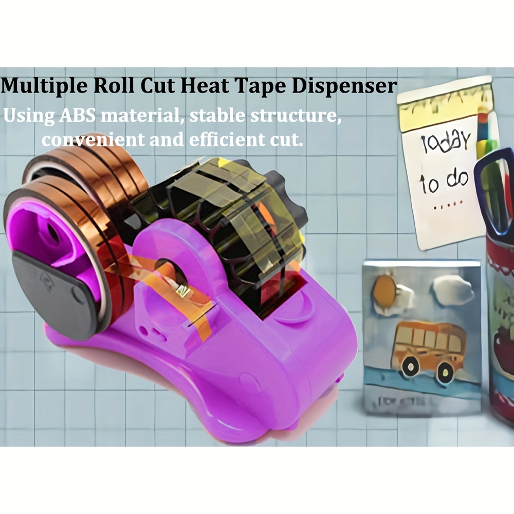 Multifunctional Tape Holder Tape Cutter Purple Large Roller - Temu