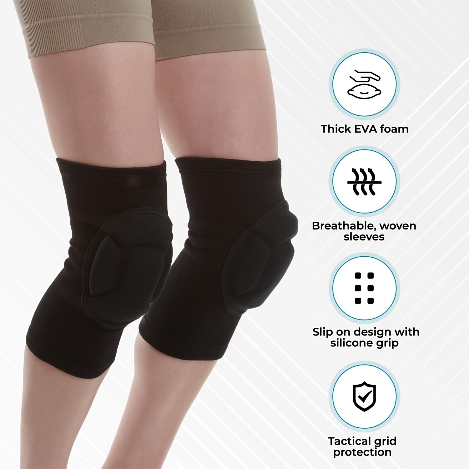 Protective Volleyball Knee Pads Thick Sponge Padding For - Temu