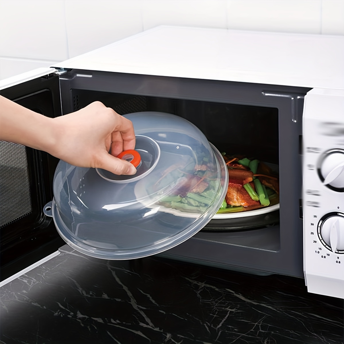 Transparent Dish Cover Microwave Oven Upgrade Oil-proof Cover