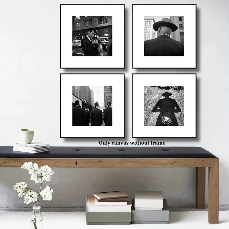 4pcs/set Stampa Tela Foto In Bianco E Nero, Quadri Tela Parete, Dipinti  Tela Parete, Decorazioni Parete Soggiorno, Camera Letto, Bagno, Ufficio,  Corridoio, Senza Cornici, Risparmia Denaro Temu