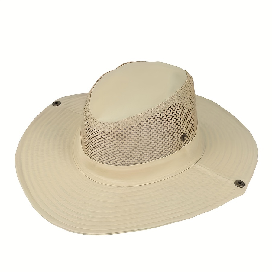 Fisherman's Hat Outdoor Hiking Big Eaves Breathable Mesh Hat - Temu Canada