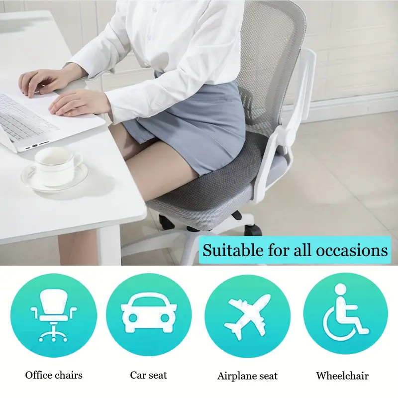 Seat Cushions For Office Chairs, Tailbone Pain Relief Cushion, Ergonomic  Orthopedic Chair Seat Cushions Seat Pillow For Office, Home Chair, Car,  Wheelchair, Hip, Coccyx, Sciatic - Temu