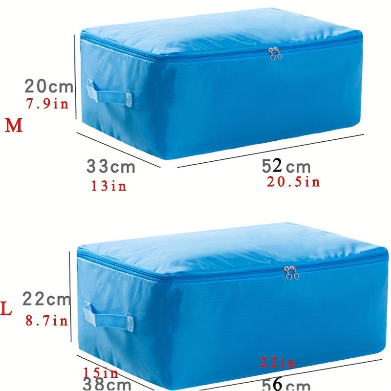  YUEYIBAO Clothing Storage Bags Clothes Storage Bags Storage Box  Big Opening Storage Container Foldable For Home Blue Storage Boxes Under  Bed Box Clothes Organizer (Color : B, Size : 38 *