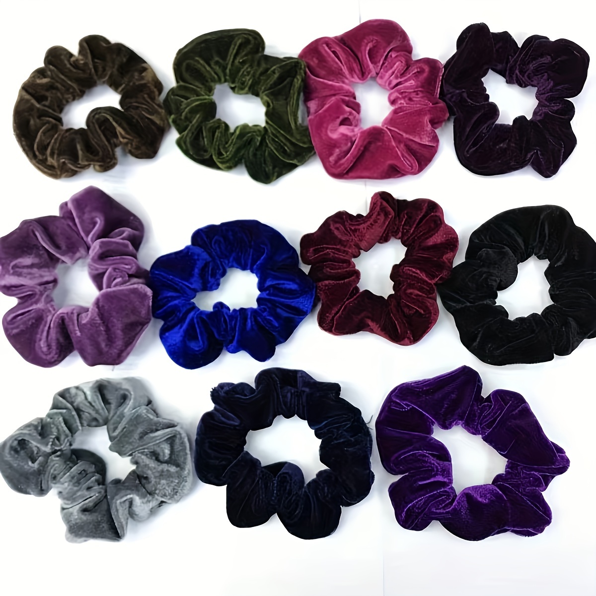 TEMU 11 Pcs Hair Elastics Scrunchies Soft Hair Bands Hair Ties Hair Accessories