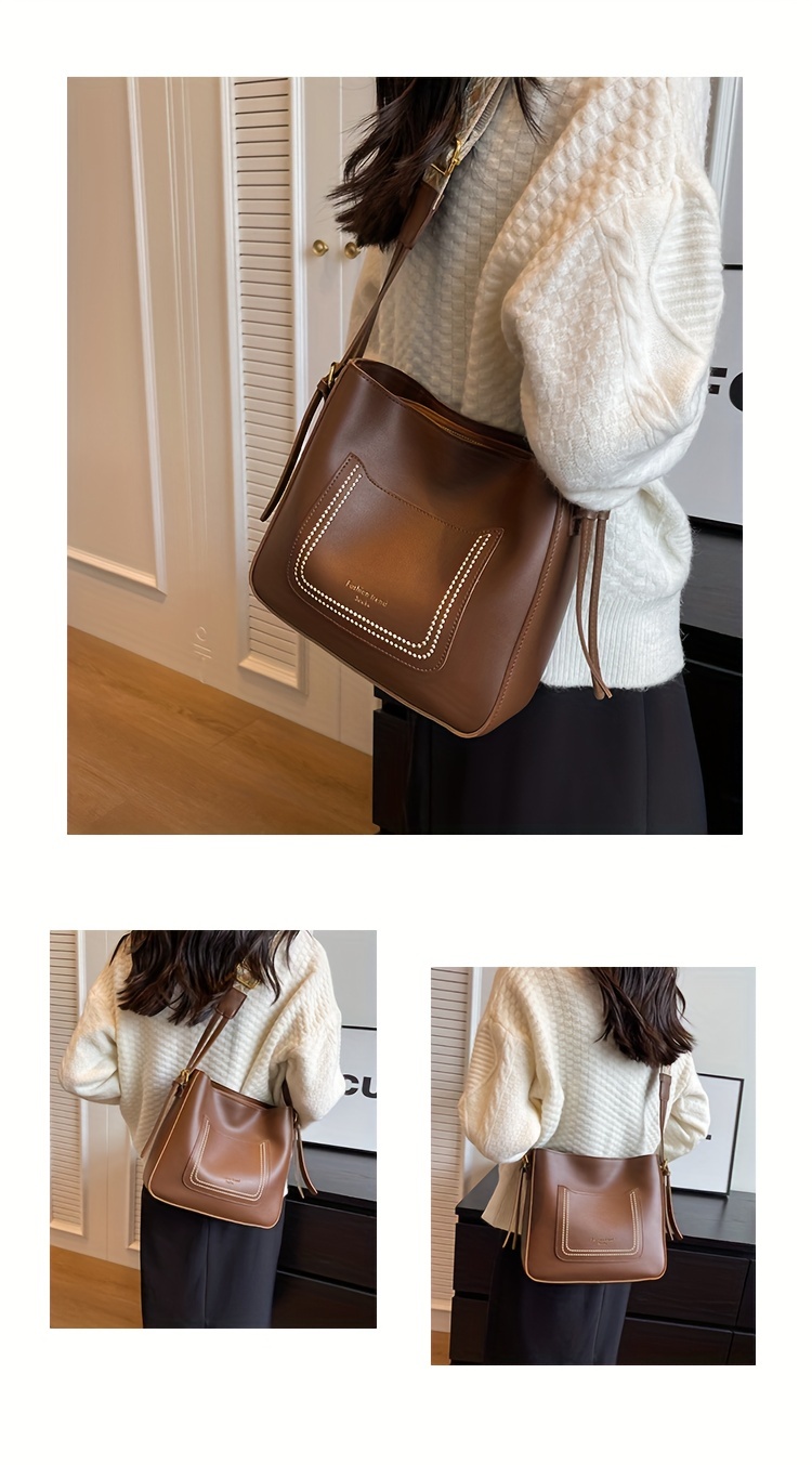 Liyuan&758 Casual Pu Leather Square Crossbody Bag, Solid Color Shoulder Bag,  Perfect Messenger Bag For Daily Use - Temu