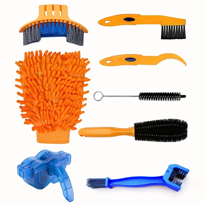 8PCS Bike/Bicycle Cleaning Tool Kit- Bike Cleaning Brush,Bike