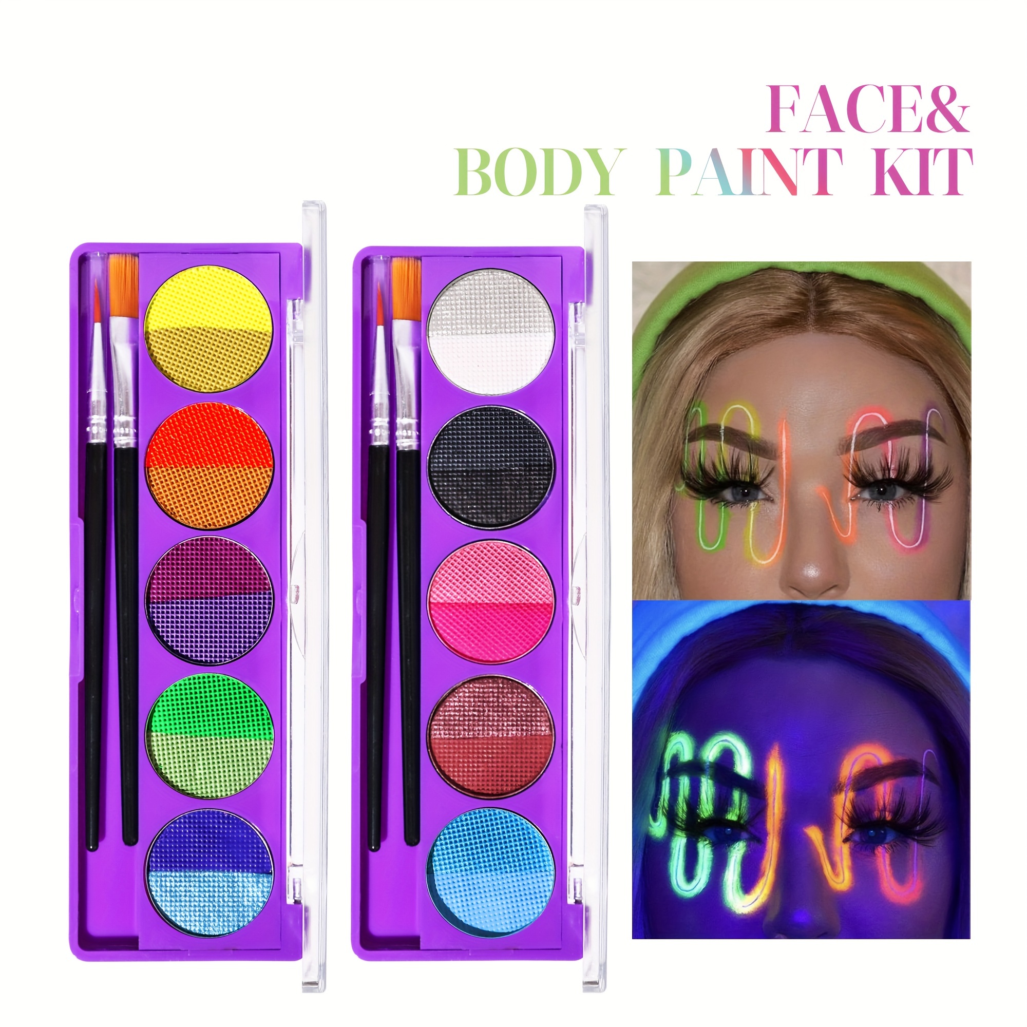 MERRYHAPY 1 Set Water Soluble Paint Face Paints for Adults Intimate Kit  Water Based Face Paint Water Activated Eyeliner Palette Child Makeup Human