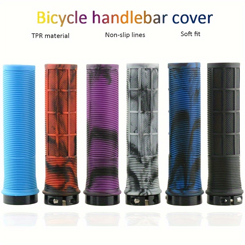 1pair Soft Bike Guidon Cover Anti-slip Silicone Strong Support Grip Housse  de protection pour VTT