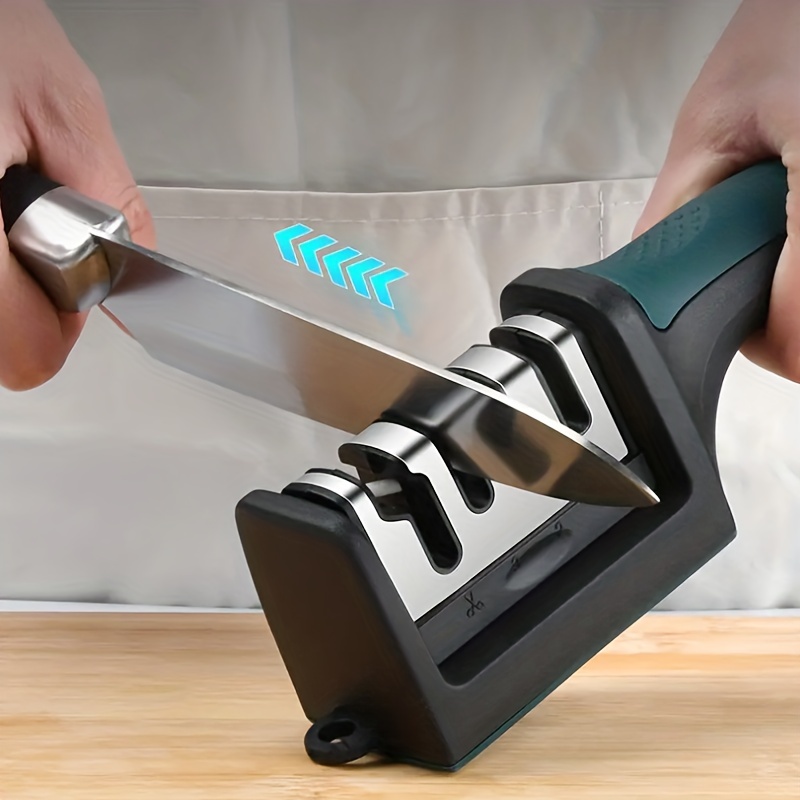 Knife Sharpener Kit 4-in-1 3-Stage Quality Kitchen Knife Accessories to  Repair Grind Polish Blade Professional Knife Sharpening