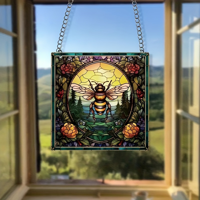 Bee Honeybee Vintage Bee Acrylic Window Decor/ Car Ornament