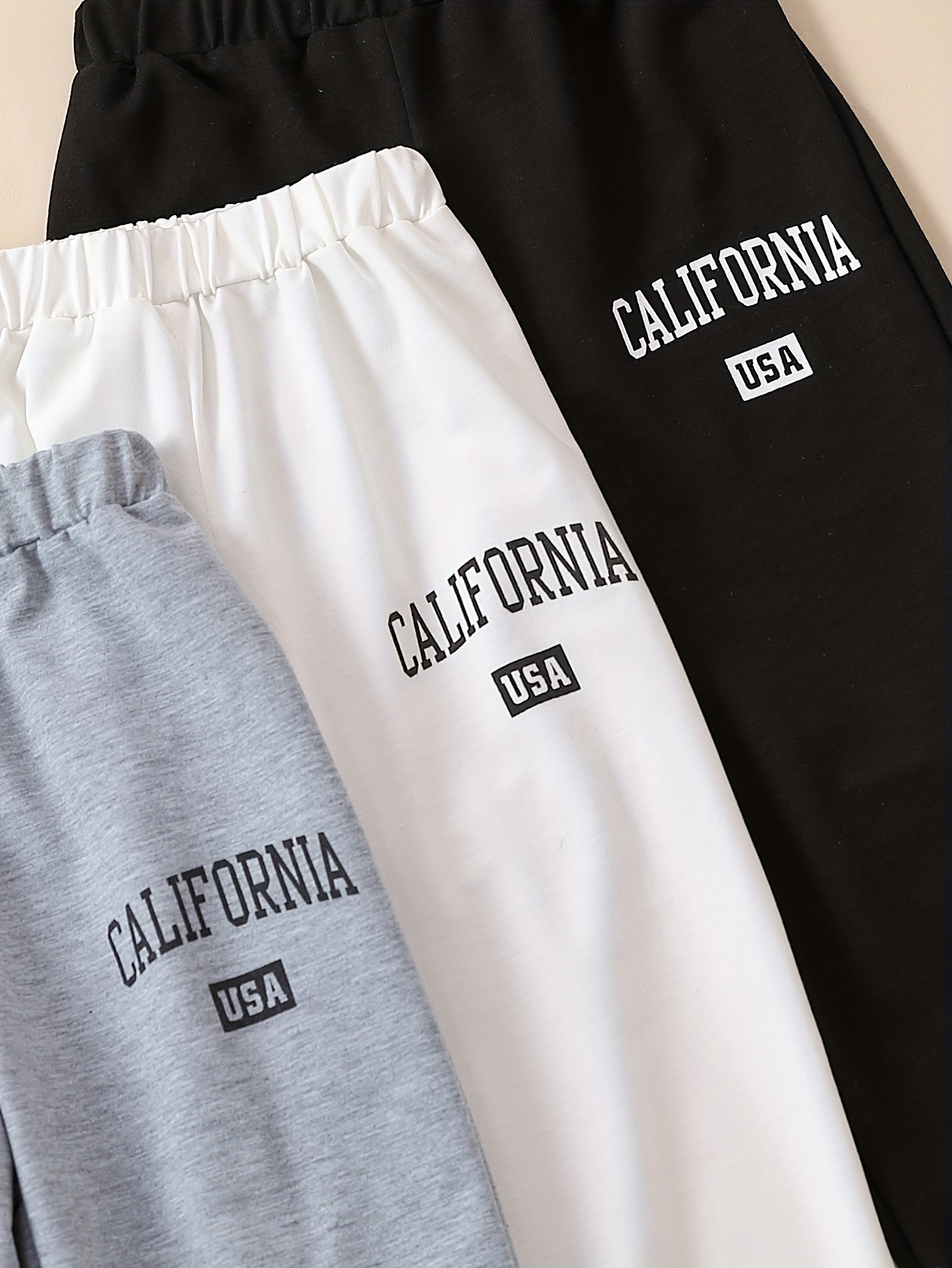 3 Paquetes Pantalones Deportivos Estampado california - Temu Mexico