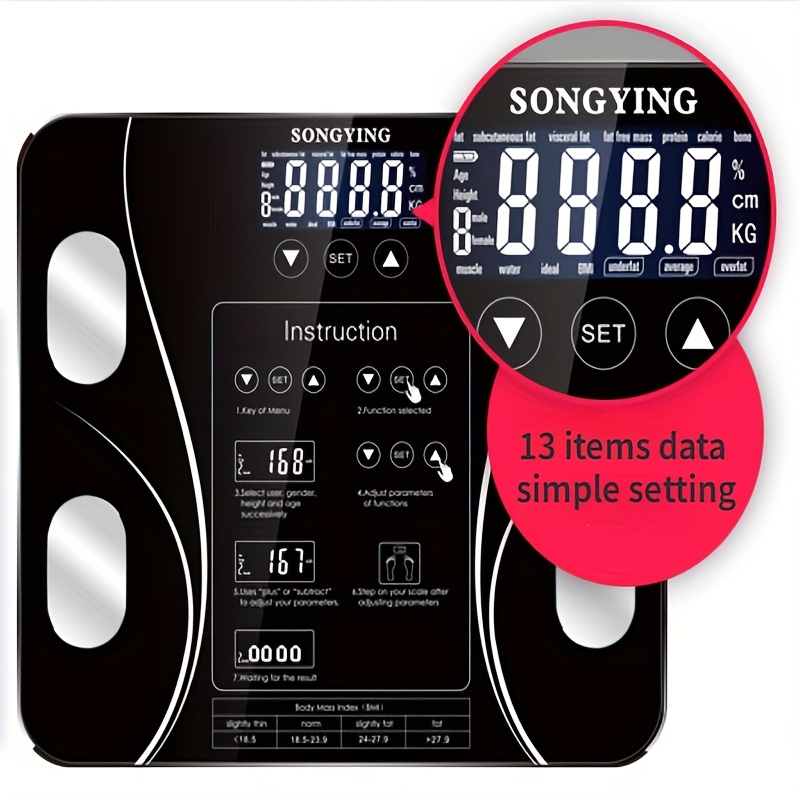 Electronic Height Weight Body Scale with Body Fat Measurement for